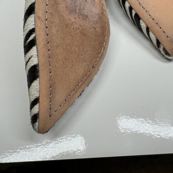 Sophia Webster Loca Zebra Printed Calf Hair Flats Size 37 baddie  retro boho - Picture 14 of 14